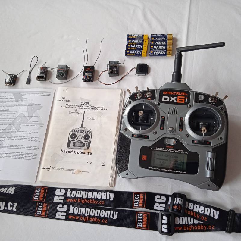 SPEKTRUM Dx6i, 4 přijímače, satelit, příslušenství