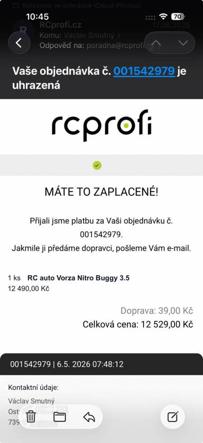 RC auto Vorza Nitro Buggy 3.5